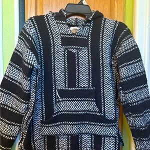 Black and White Striped Women's Sweater